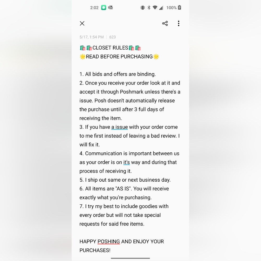 🌟 CLOSET RULES🌟 READ BEFORE PURCHASING